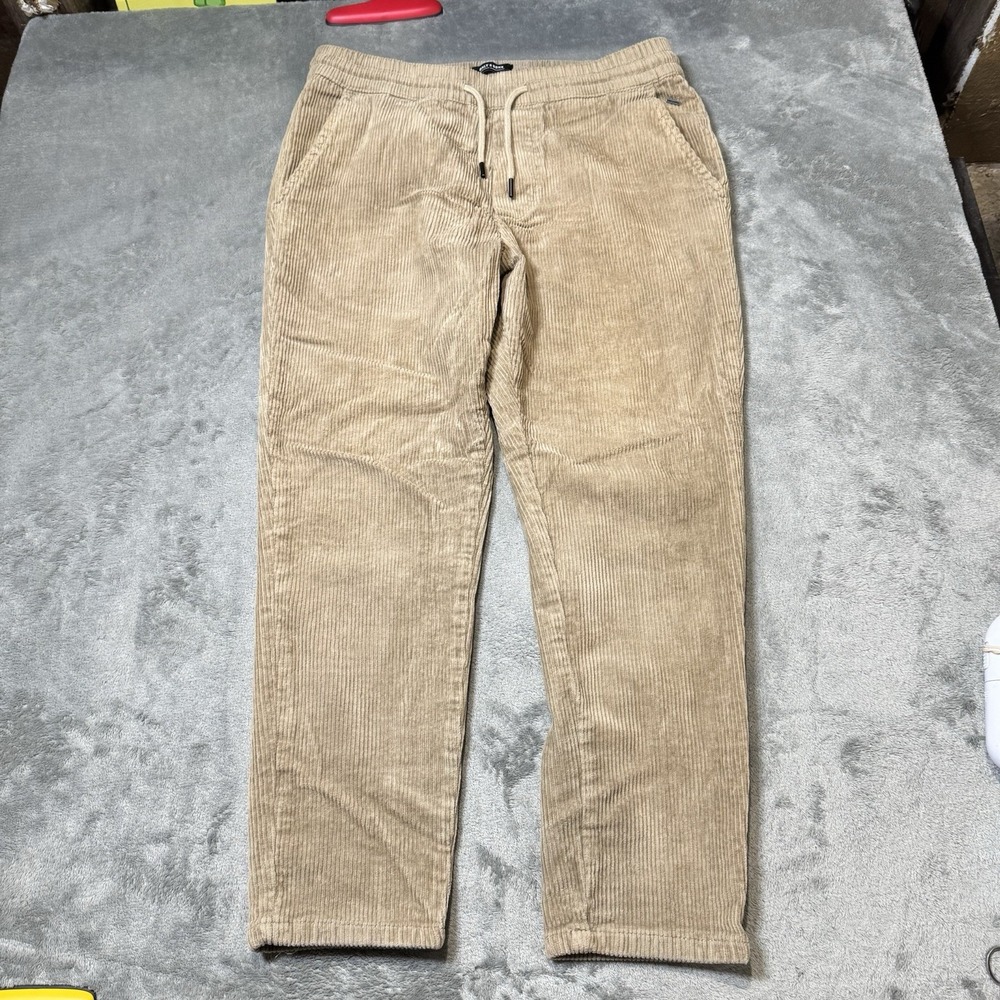 Only & Sons Linus Tapered Crop Mens Corduroy Pants Beige Size L Preppy Casual‎